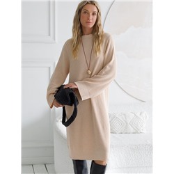 Платье фактурной вязки из хлопка с кашемиром