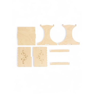 Кормушка - конструктор из ХДФ для птиц «Синичник», своими руками, 24×18×18.5 см, Greengo