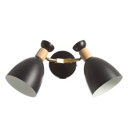 Бра «Канди» 2хЕ27 40 Вт черный 35×12×22 см