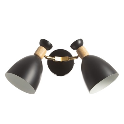 Бра «Канди» 2хЕ27 40 Вт черный 35×12×22 см