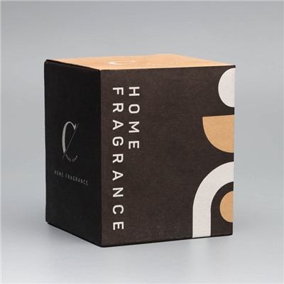 Свеча ароматическая Home Fragrance, одеколон, чёрная, 7×8 см