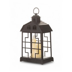 Светодиодная свеча в подсвечнике RISALUX «Дом со свечами», LED-ночник, 1.5 Вт, 3×ААА, 11×18×30 см