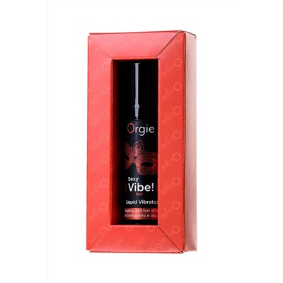 Разогревающий гель для массажа ORGIE Sexy Vibe Hot с эффектом вибрации - 15 мл.