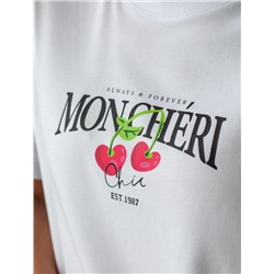 Футболка с принтом свободная эластичная из премиального хлопка