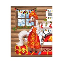 Набор 3 полотенца "Веселые лошадки", вафля