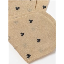 Полиамидные CONTE FANTASY Сияющие носки с объемными рисунками «Hearts»