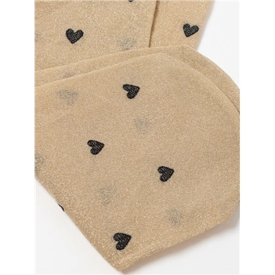 Полиамидные CONTE FANTASY Сияющие носки с объемными рисунками «Hearts»