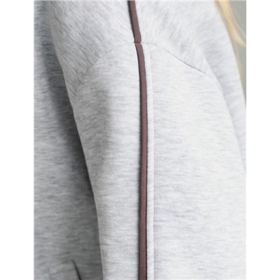 Бомбер среднего объема из эластичного футера трехнитики c начесом