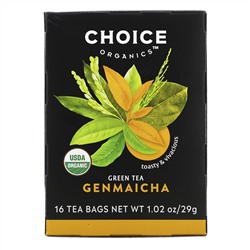 Choice Organic Teas, Organic, Genmaicha, Green Tea, 16 Tea Bags, 1.00 oz (28 g)