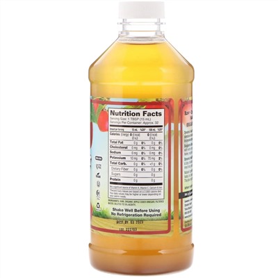 Dynamic Health  Laboratories, Органический яблочный уксус с маткой, 473 мл (16 жидких унций)