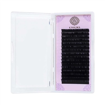 Enigma Ресницы на ленте 16 линий 12 мм, D, 0,05 мм, черный 11674