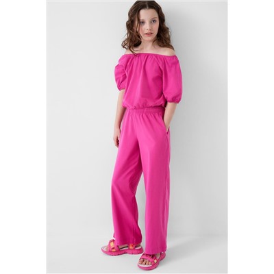 Комплект трикотажный для девочек: джемпер (футболка), брюки PLAYTODAY, 1240351