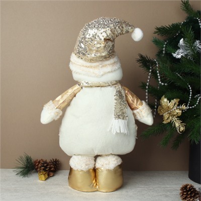 Новогоднее украшение Снеговик на телескопических ножках 55/74 см / RE2022 /уп 36/LED подсветка