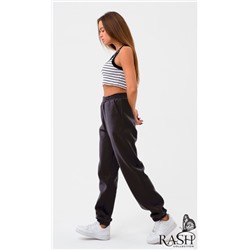 Джоггеры с начесом черные