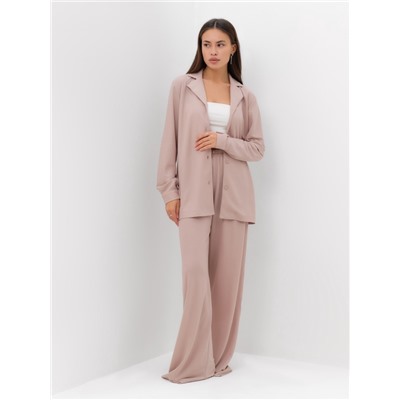 Костюм женский (рубашка, брюки, топ) KAFTAN Base, размер 48, пудровый