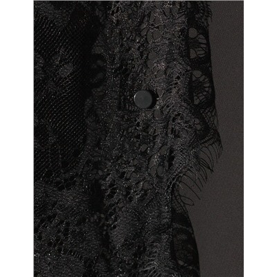 Блузка вечерняя из креп шифона с кружевом