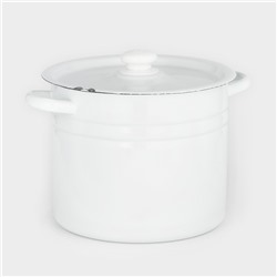 УЦЕНКА Кастрюля эмалированная цилиндрическая, 9 л, светлая МИКС