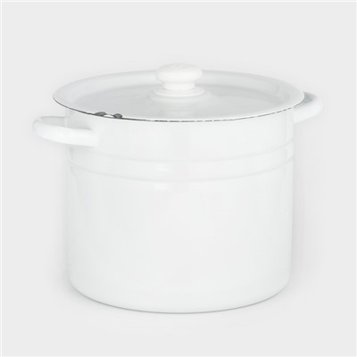 УЦЕНКА Кастрюля эмалированная цилиндрическая, 9 л, светлая МИКС