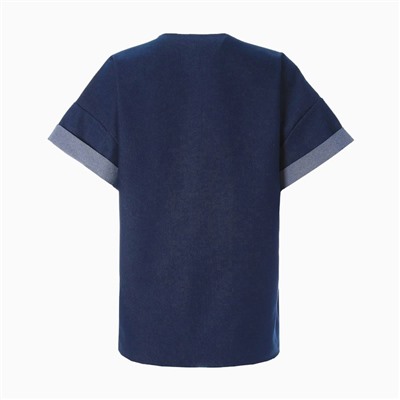 Футболка женская оверсайз MINAKU: Jeans Collection, синяя, размер 52