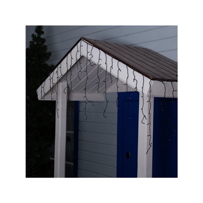 УЦЕНКА Гирлянда «Бахрома», уличная, 3×0.6 м, 3 Вт, УМС, 160 LED, 220 В, мерцание, свечение белое