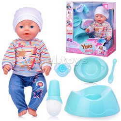 Пупс "Витенька" (пьет, писает) с аксессуарами, в коробке