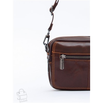 Сумка мужская кожаная 8615S brown Fuxhiniao в Новосибирске