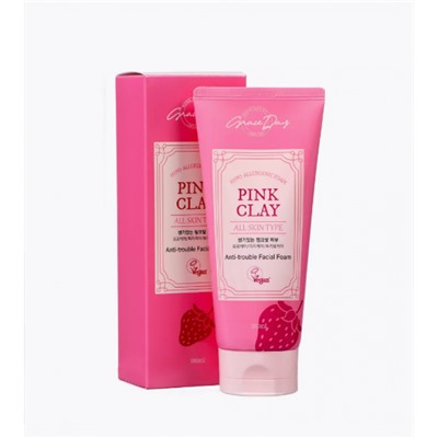 Grace Day Пенка с розовой глиной Pink Clay Anti-Trouble Facial Foam