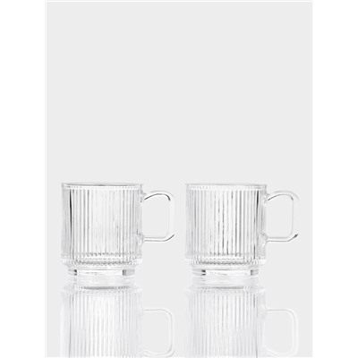 Кружка «Грани», 350 мл, 8.5×9.5 см, боросиликатное стекло, прозрачная