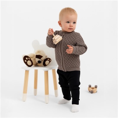 Брюки вязаные детские MINAKU: Knitwear collection, рост 74-80 см, чёрные