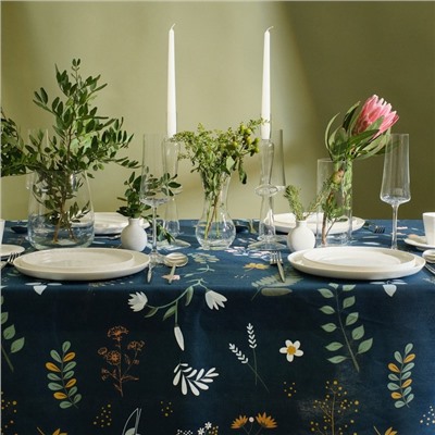 Скатерть «Доляна» Twilight forest, 146×220 см, 100% хлопок, рогожка 164 г/м²