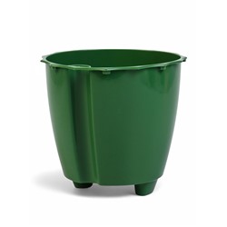 Кашпо для цветов «Флюте», 1.9 л, d=16 см, h=14.5 см, пластик, цвет малахит