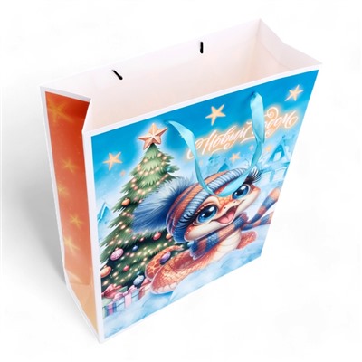 Пакет ламинированный вертикальный «Счастливая змейка», L 31×40×12 см