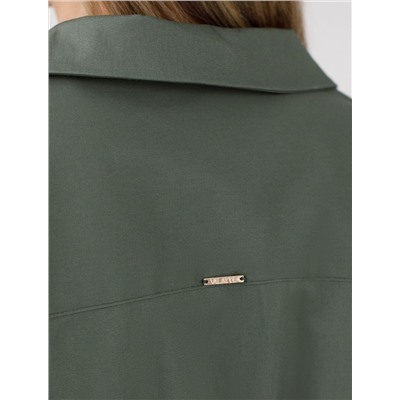 Платье в стиле сафари с отложным воротником