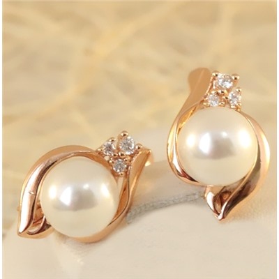 Серьги позолота H01-12639