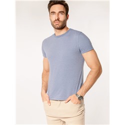Футболка slim fit  из премиального хлопка с эффектом меланж