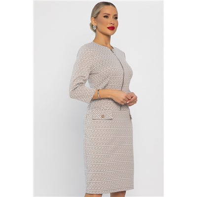 Платье Леди Мери НЬЮ (бежевое) П13668-19М