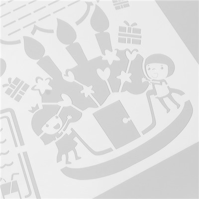 Трафарет «Учимся вместе», со строчками набор 6 шт., 27×38.5 см