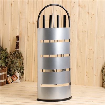 УЦЕНКА Каминный набор 66 см: щётка, совок, кочерга, щипцы