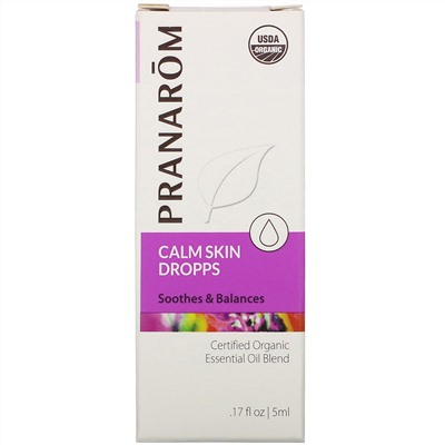 Pranarom, Essential Oil, Calm Skin Dropps, .17 fl oz (5 ml)