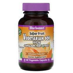 Bluebonnet Nutrition, Канталупа, экстракт плода дыни, 100 IU (международных единиц), 60 капсул на растительной основе