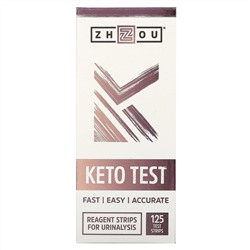 Zhou Nutrition, Kето тест, 125 тест-полосок