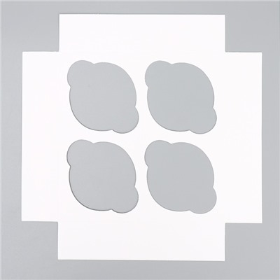 Коробка складная на 4 капкейка с окном «Новогодних чудес», 16×16×10 см