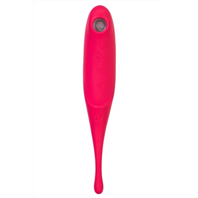 Красный вакуум-волновой стимулятор клитора Satisfyer Twirling Pro