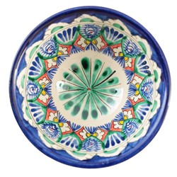 Пиала для чая Риштанская Керамика «Цветы», 250 мл, d=11 см, МИКС