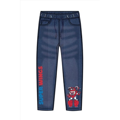 Брюки текстильные джинсовые утепленные флисом для мальчиков PLAYTODAY, 1226895