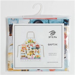 Фартук Этель Food market 70×60 см, 100% хлопок, саржа 190 г/м²