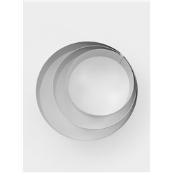 Формы для выкладки и выпечки KONFINETTA «Круг», набор 3 шт., d=8 см, d=10 см, d=12 см, нержавеющая сталь, серебристый