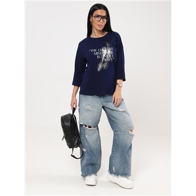 Фрактал - футболка чернильный