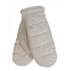 Зимние женские варежки с подкладом из искусственного меха, цвет молочный