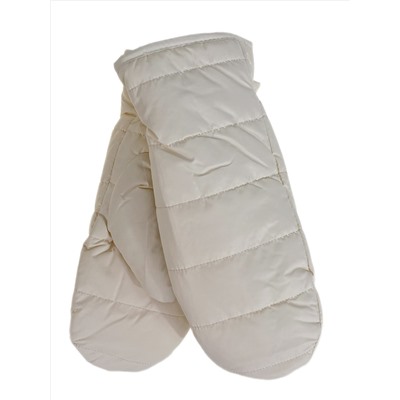 Зимние женские варежки с подкладом из искусственного меха, цвет молочный